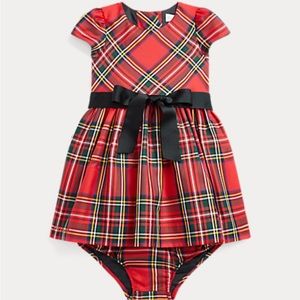 Ralph Lauren NWT baby girl red plaid bloomer - Size 12M